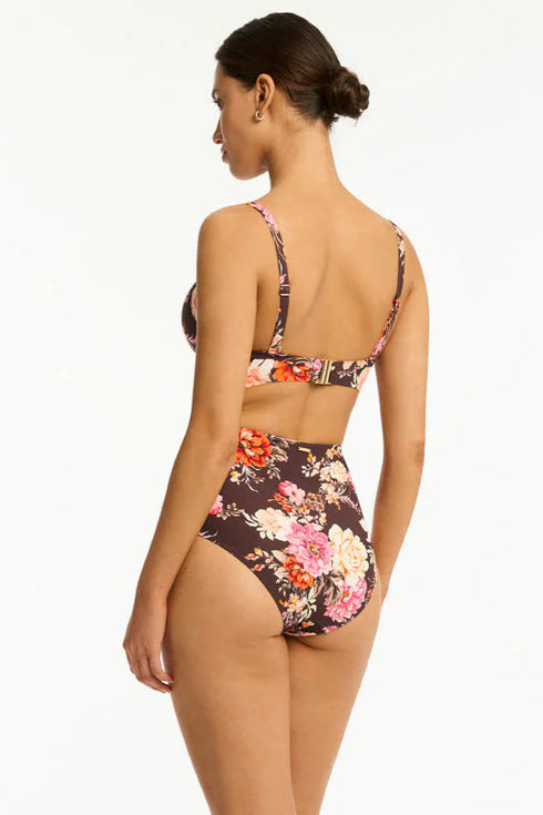 Sea Level Rosewood Cross Front Moulded Cup Bra
